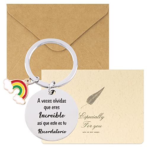 Oferta Flash GEBETTER 1*Llavero Motivador + 1*Tarjeta Felicitación + 1*Sobre Marrón Regalo