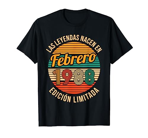 Consigue ahora Promoción Las Leyendas nacen en Febrero 1988 35 Cumpleaños Camiseta Top Precio 2024 | regaloscumple.com