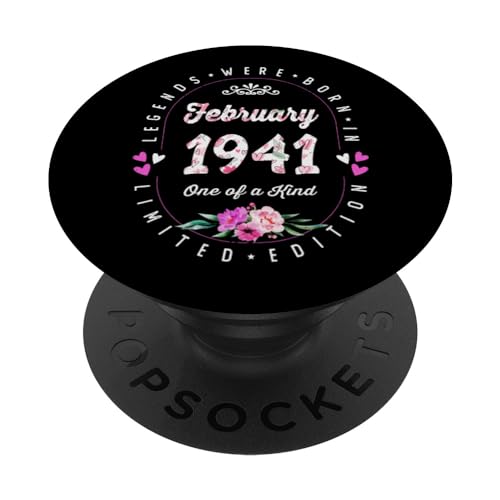 Comprar Navidad Cumpleaños Floral - Las Leyendas nacen en Febrero 1941 PopSockets PopGrip Intercambiable Rebajas 2024 | regaloscumple.com