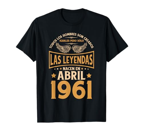 Comprar Cumpleaños Hombre Regalos Las Leyendas Abril BlackFriday 1961 Camiseta Top Precio 2025 | regaloscumple.com