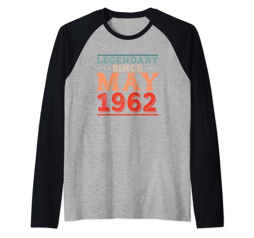 Comprar Impresionante y legendario Promoción desde la fiesta cumpleaños mayo 1962 Camiseta Manga Raglan Top Precio 2024 | regaloscumple.com