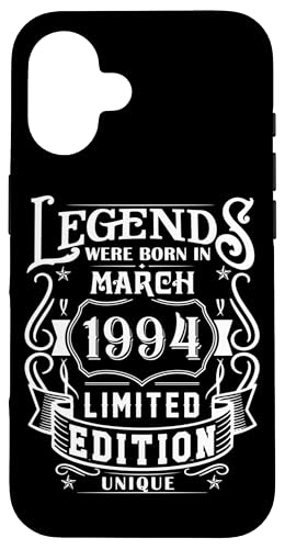 Comprar Carcasa para iPhone 16 Cumpleaños Marzo Ideas para regalar 1994 Edición Limitada Regalo March 1994 Top Precio 2025 | regaloscumple.com