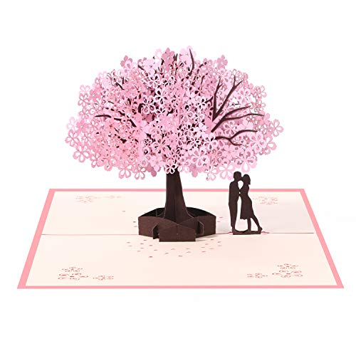 Comprar Vicloon Tarjetas Felicitación Pop Up 3D para San Valentín Cumpleaños con Sobre Invitación Romántica para Boda Cumpleaños Rosa Sakura Ofertas 2023 | regaloscumple.com