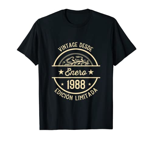 Consigue ahora Cumpleaños Hombre Regalos Vintage Desde Enero BlackFriday 1988 Camiseta Rebajas 2024 | regaloscumple.com