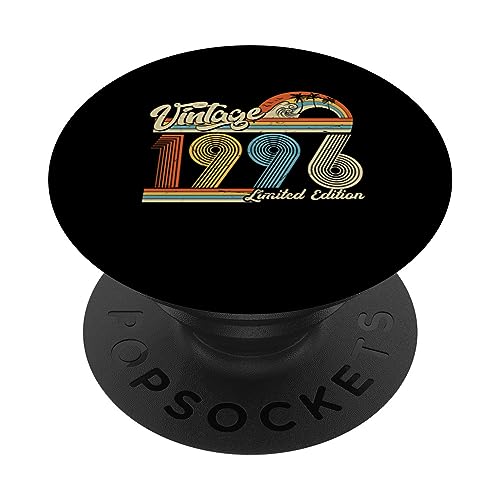 Consigue ahora Regalos retro cumpleaños vintage 1996 para hombres Catálogo y mujeres los años 70 y 80 PopSockets PopGrip Intercambiable Rebajas 2025 | regaloscumple.com