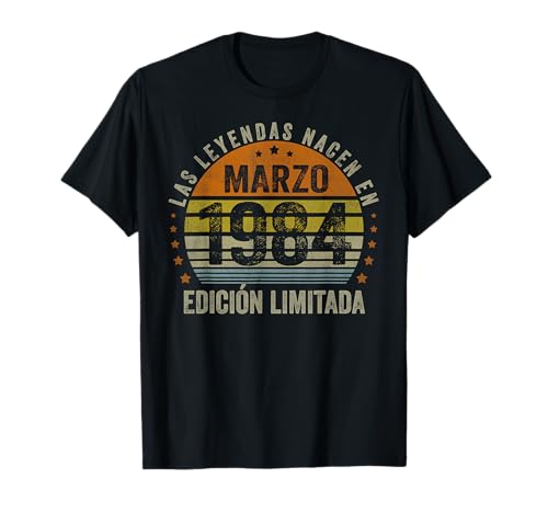 Comprar 40 Años Cumpleaños Cumpleaños Hombre Las Leyendas Nacen En Marzo 1984 Camiseta Top Precio 2024 | regaloscumple.com