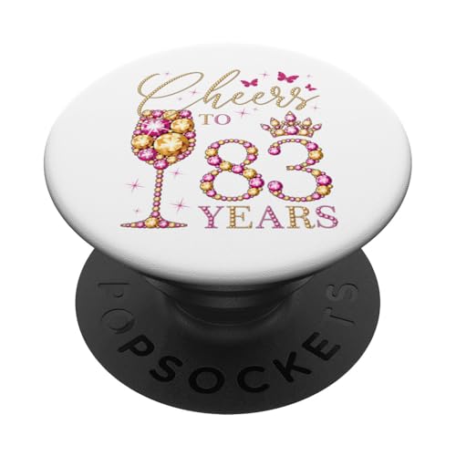 Consigue ahora Saludos a las mujeres Promoción 83 años 83 años reina del cumpleaños número 83 PopSockets PopGrip Adhesivo Ofertas 2025 | regaloscumple.com