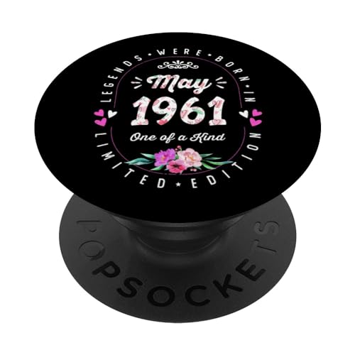 Comprar Cumpleaños Floral - Las Leyendas nacen en Mayo 1961 PopSockets PopGrip Regalos Intercambiable Top Precio 2023 | regaloscumple.com