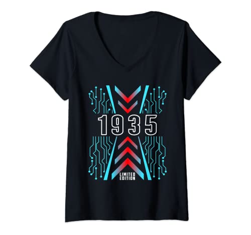 Comprar Mujer Cumpleaños Navidad 1935 Edición limitada Regalo Usado Gaming Vintage Camiseta Cuello V Rebajas 2025 | regaloscumple.com