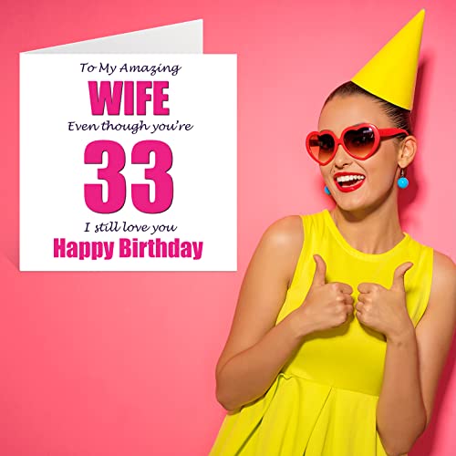 Mejores precios Divertidas tarjetas   felicitación   33 cumpleaños para esposa  33 I Still Love You  tarjeta   feliz cumpleaños para esposa   marido  regalos   bromas  145 mmx145 mm