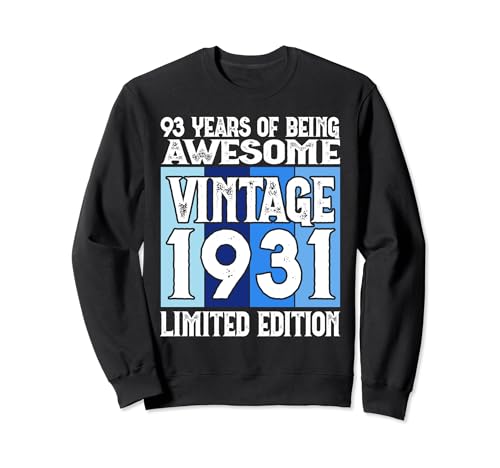 Comprar BlackFriday Edición limitada 93 cumpleaños Nacido en 1931 Sudadera Top Precio 2024 | regaloscumple.com