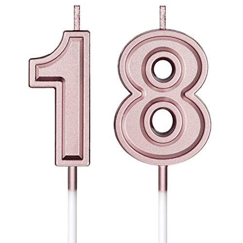 Consigue ahora Velas Cumpleaños 18 Velas Numeros Navidad Pastel Topper Decoración Pastel Feliz Cumpleaños para Cumpleaños Boda Aniversario Celebración Oro Rosa Top Precio 2024 | regaloscumple.com