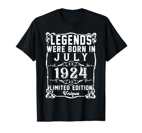 Consigue ahora Cumpleaños Julio Promoción 1924 Edición Limitada Regalo Legend July Camiseta Ofertas 2024 | regaloscumple.com