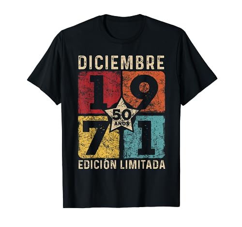 Comprar 50 Años Diciembre 1971 Edición Catálogo Limitada 50 Cumpleaños Camiseta Rebajas 2024 | regaloscumple.com