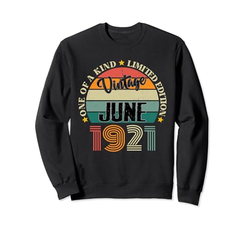 Consigue ahora 103 Años Vintage Catálogo Junio 1921 Cumpleaños 103 Retro Sudadera Top Precio 2024 | regaloscumple.com