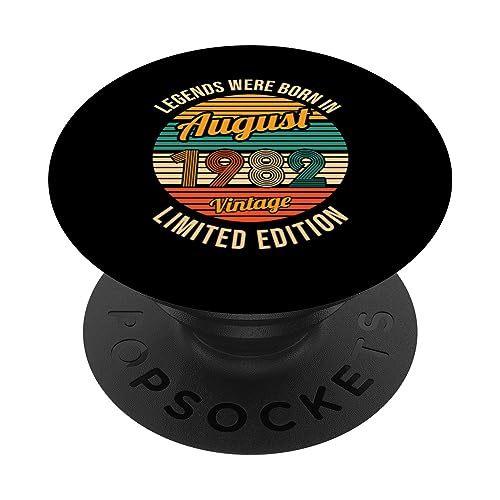 Comprar Las leyendas nacieron en Agosto 1982 Cumpleaños 41 PopSockets PopGrip Intercambiable Regalos Ofertas 2025 | regaloscumple.com
