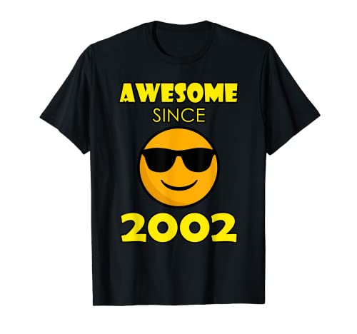 Consigue ahora Awesome Since 2002 Navidad Cool Emoticon 16 cumpleaños camisa Camiseta Top Precio 2025 | regaloscumple.com