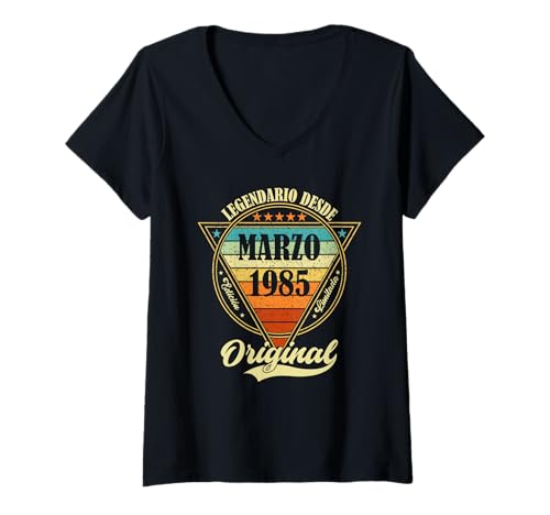 Comprar Mujer 40 cumpleaños Nacido en Marzo 1985 Vintage 40 años Camiseta Cuello Catálogo V Rebajas 2025 | regaloscumple.com