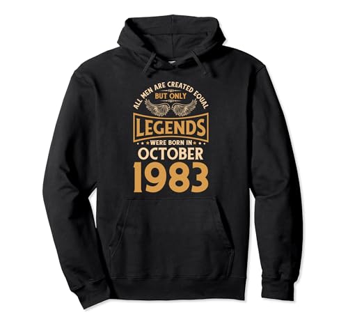 Consigue ahora Regalos Las leyendas cumpleaños nacieron en octubre 1983. Sudadera con Capucha Ofertas 2024 | regaloscumple.com