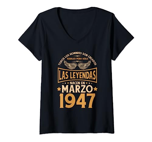 Comprar Cumpleaños Hombre Regalos Las Leyendas Marzo 1947 Camiseta Cuello V Top Cumpleaños Precio 2025 | regaloscumple.com