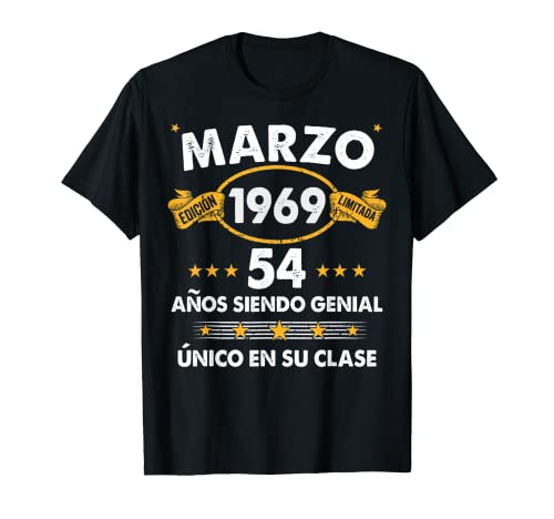 Comprar Hombre 54 Años Cumpleaños Regalo Hombre Marzo 1969 Marzo 54 Años BlackFriday Camiseta Ofertas 2023 | regaloscumple.com