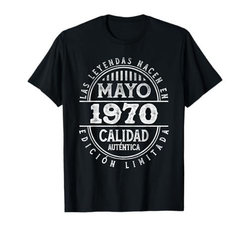 Comprar Las Leyendas nacen en Mayo 1970 - 54 Años Ideas para regalar Cumpleaños Camiseta Rebajas 2024 | regaloscumple.com
