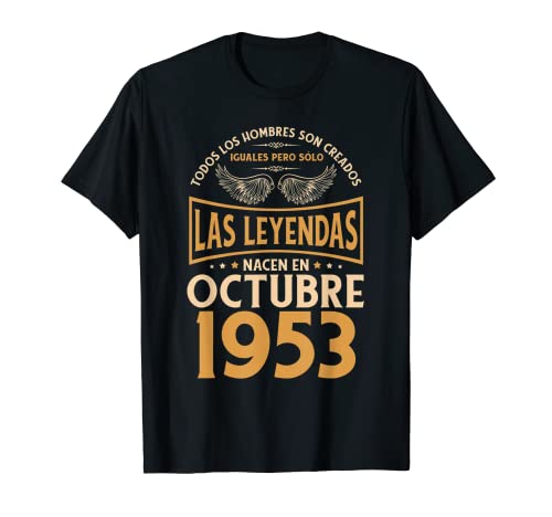 Comprar Cumpleaños Navidad Hombre Regalos Las Leyendas Octubre 1953 Camiseta Top Precio 2025 | regaloscumple.com