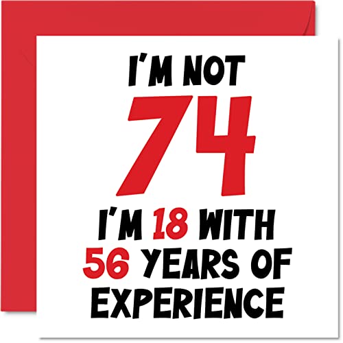 Oferta Tarjeta 74 y con en «Not I'm With Years divertida felicitación cumpleaños papá, abuela, mm 145 tarjetas broma