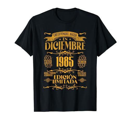 Comprar Las Leyendas nacen en Diciembre 1985 - Promoción 39 Años Cumpleaños Camiseta Top Precio 2024 | regaloscumple.com