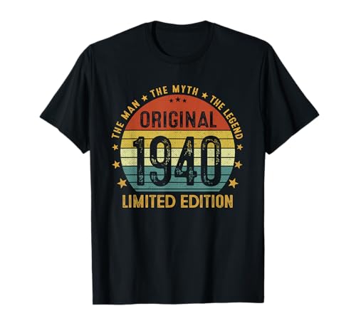 Comprar Ideas para regalar Original 1940 Cumpleaños Regalo Retro 85 Años Hombre Mujer Camiseta Rebajas 2024 | regaloscumple.com