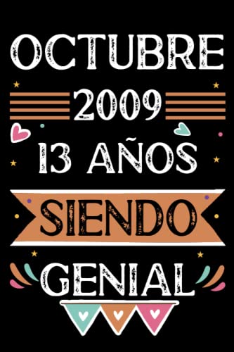 Consigue ahora CUADERNO Octubre 2009 13 Años Siendo Genial: Libro visitas cuaderno 110 páginas felicitaciones idea regalo regalo Para Navidad la esposa novia mujer La madre Top Precio 2024 | regaloscumple.com