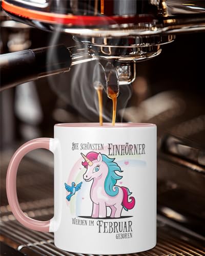 Ofertas de última hora - mejores nacen febrero Taza - cumpleaños Taza - personal rosa