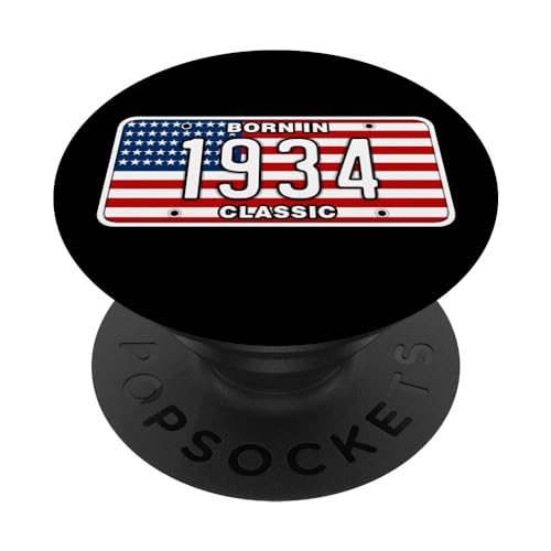 Consigue ahora BlackFriday 90 años: Coche clásico vintage 1934 90 cumpleaños PopSockets PopGrip Intercambiable Top Precio 2025 | regaloscumple.com