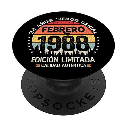 Comprar Regalo 34 BlackFriday años Cumpleaños Hombre Mujer - Febrero 1988 PopSockets PopGrip Intercambiable Ofertas 2024 | regaloscumple.com