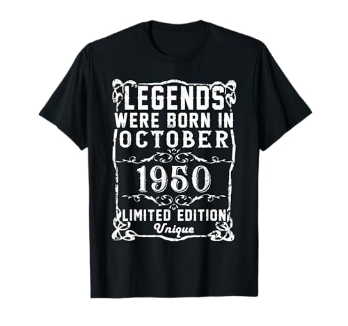 Comprar Cumpleaños Octubre Catálogo 1950 Edición Limitada Regalo Used Vintage Camiseta Rebajas 2024 | regaloscumple.com