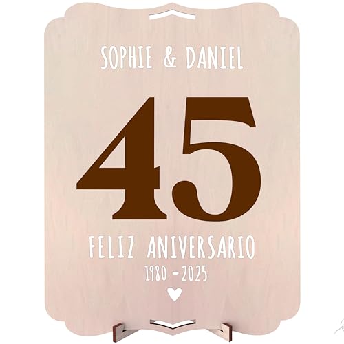 Comprar Regalos Nagu® 45- Regalos Aniversario Bodas cumpleaños 45 años. Tarjeta felicitacion o topper e ideas originales decoracion para hombres o mujer en el Aniversario madre y padre mamá papá Top Precio 2024 | regaloscumple.com