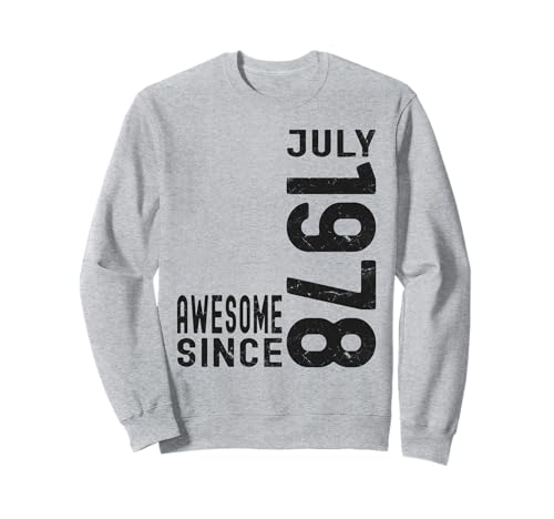 Comprar Impresionante desde julio Navidad 1978 nacido en julio 1978 cumpleaños Sudadera Ofertas 2025 | regaloscumple.com