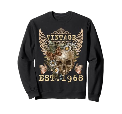 Comprar Calavera vintage Catálogo 1968 55 cumpleaños Sudadera Top Precio 2024 | regaloscumple.com