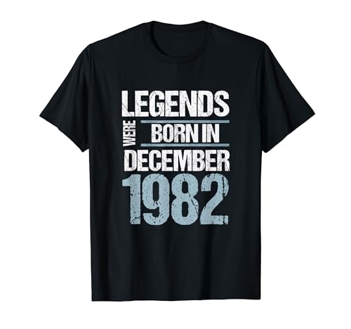 Comprar Las leyendas nacieron en diciembre 1982 Cumpleaños Camiseta Ideas para regalar Ofertas 2024 | regaloscumple.com