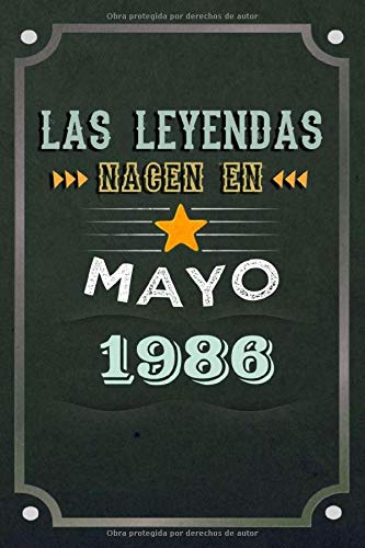 Comprar Las leyendas nacen en Mayo 1986: REGALO DE CUMPLEAÑOS NACIDOS EN LOS AÑOS 1986 Regalos Creativos Cuaderno forrado Diario 15.24 x 22.86 cm CUADERNO Ideas para regalar DE ... CUADERNO DE NOTAS REGALOS PERSONALIZADOS Rebajas 2024 | regaloscumple.com