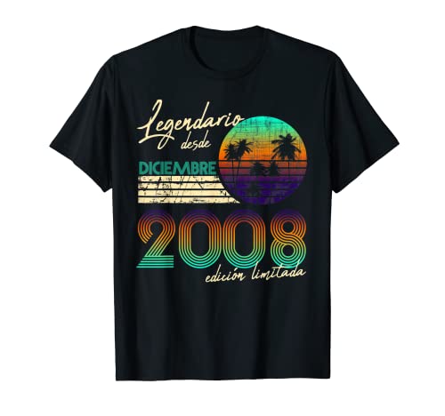 Comprar Cumpleaños Hombre Regalos Legendario Desde Diciembre Regalos 2008 Camiseta Top Precio 2024 | regaloscumple.com