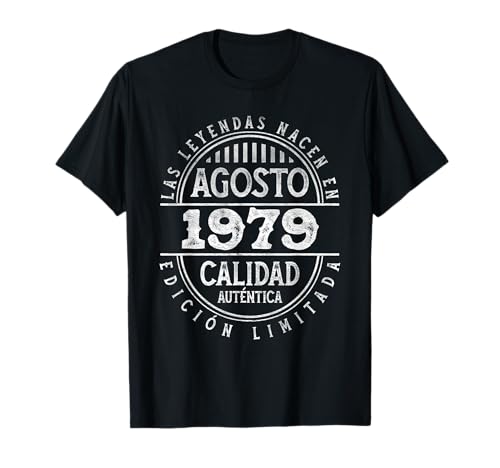 Comprar Las Leyendas nacen en Agosto 1979 Navidad - 45 Años Cumpleaños Camiseta Rebajas 2023 | regaloscumple.com