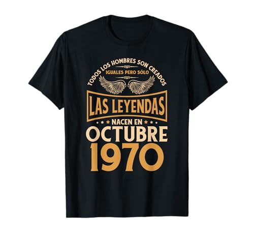 Consigue ahora Cumpleaños Hombre Regalos Las Leyendas Octubre Navidad 1970 Camiseta Top Precio 2024 | regaloscumple.com