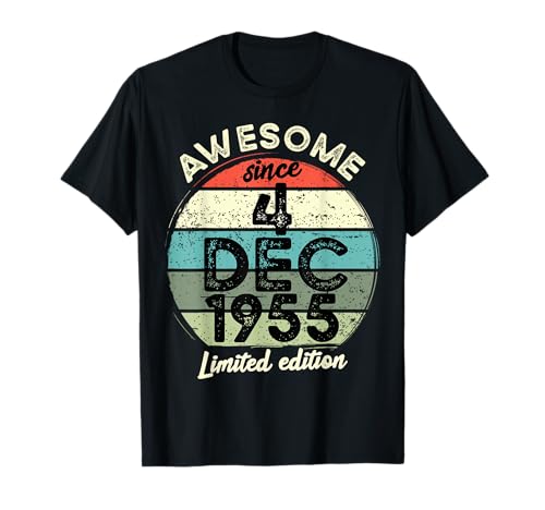 Comprar 4 diciembre 1955 70 cumpleaños 70 años BlackFriday 2025 Cumpleaños Camiseta Top Precio 2025 | regaloscumple.com
