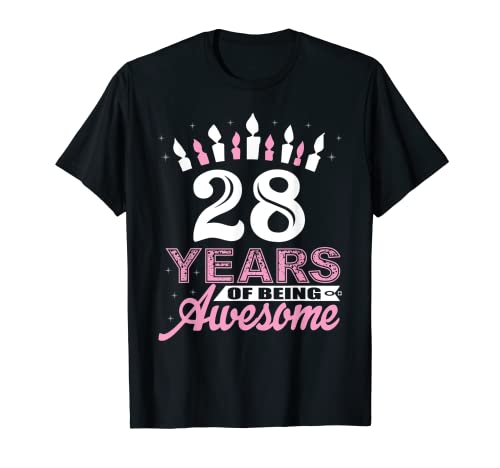 Consigue ahora Camisas cumpleaños 28 años para Promoción mujer - Vela regalo Camiseta Top Precio 2025 | regaloscumple.com