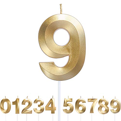 Comprar URAQT Velas Cumpleaños Velas Pastel Cumpleaños Doradas Velas Promoción Números 9 para Cumpleaños/Aniversario Bodas/Fiesta Graduación Número 0-9 para Elegir Top Precio 2024 | regaloscumple.com