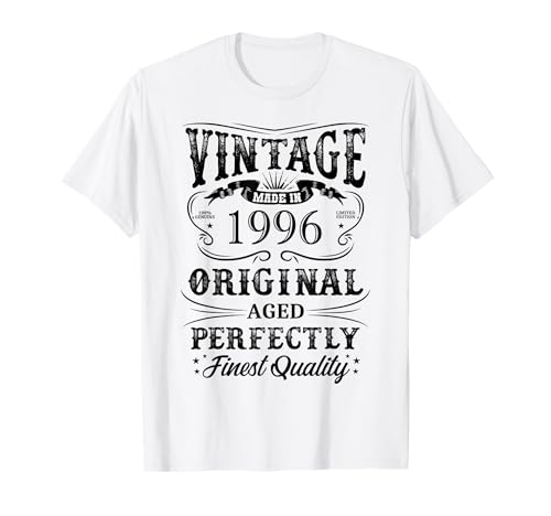 Comprar Vintage 1996 Legendario Navidad Desde 1996 Camiseta Rebajas 2025 | regaloscumple.com