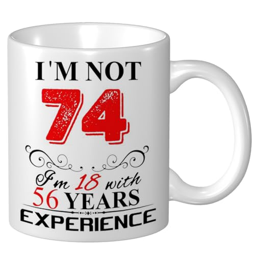 Consigue ahora Taza 74th Cumpleaños Taza desayuno ceramica regalo original Regalos para 74th cumpleaños - Regalos Desayuno Feliz Cumpleaños(330ml/11oz) Rebajas 2024 | regaloscumple.com