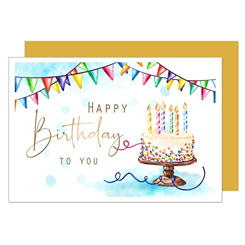 Comprar Edition Seidel Tarjeta felicitación cumpleaños premium con sobre. Tarjeta felicitación Billet Happy Birthday para mujer hombre niña niños adolescentes fiesta torta (G3469 SW022) Promoción Rebajas 2024 | regaloscumple.com