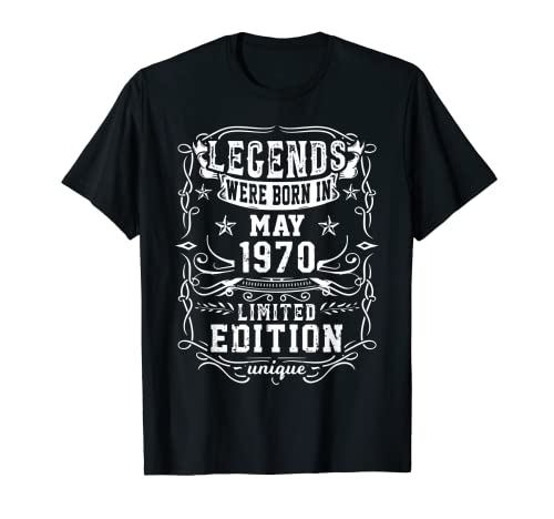 Comprar Cumpleaños Mayo 1970 Edición Limitada Regalo Navidad Legend May Camiseta Rebajas 2024 | regaloscumple.com